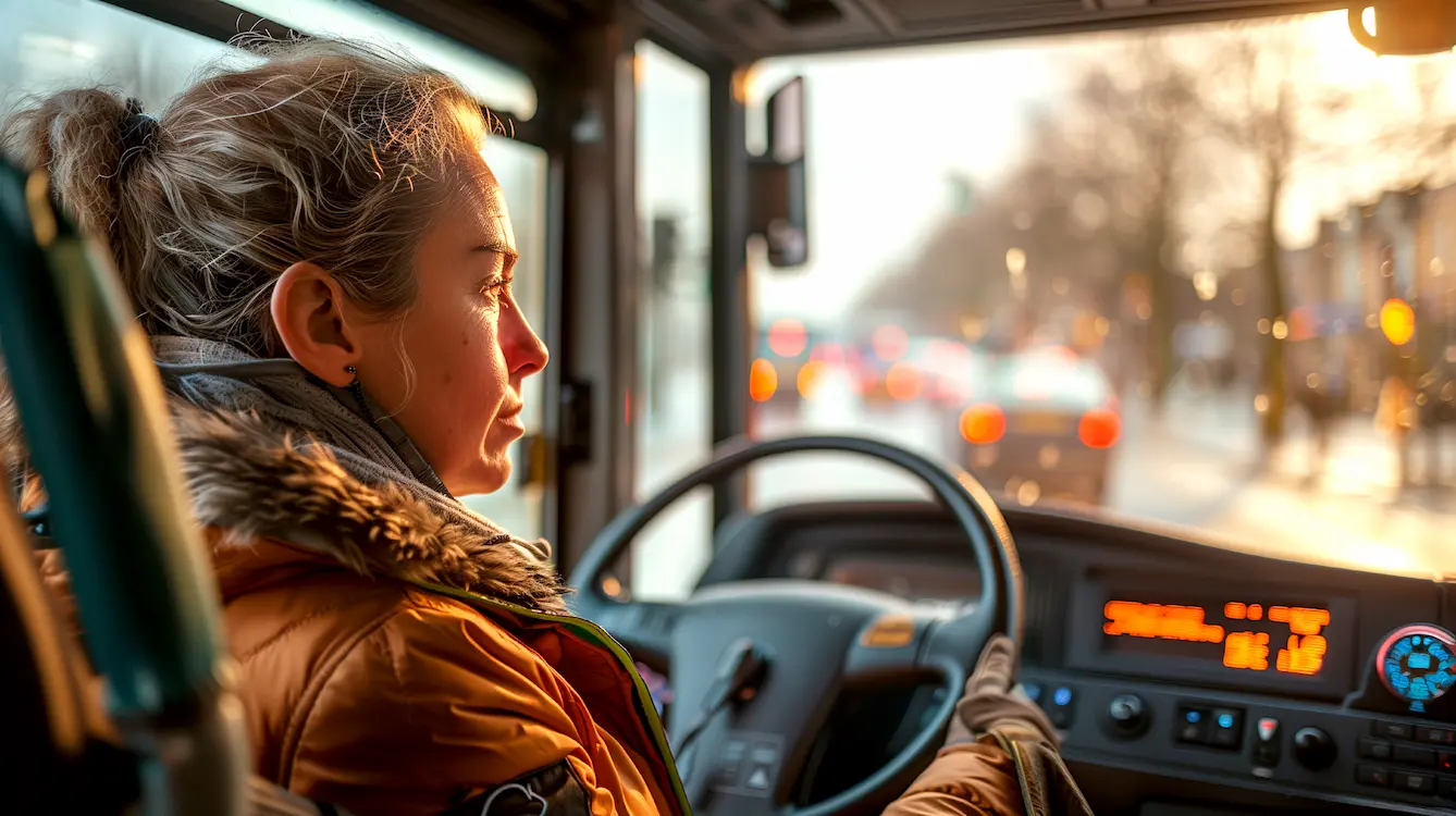 Portrait Female Bus Driver - BG Contábil